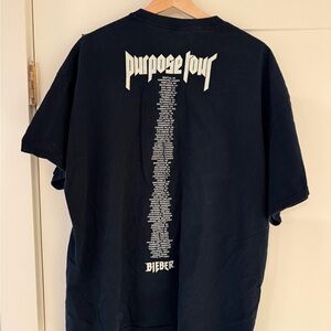 Justin Bieber Purpose Tour Official Merch. “Staff” T-Shirt XXL